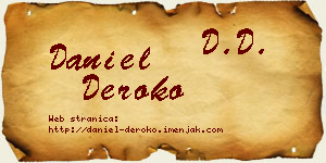 Daniel Deroko vizit kartica